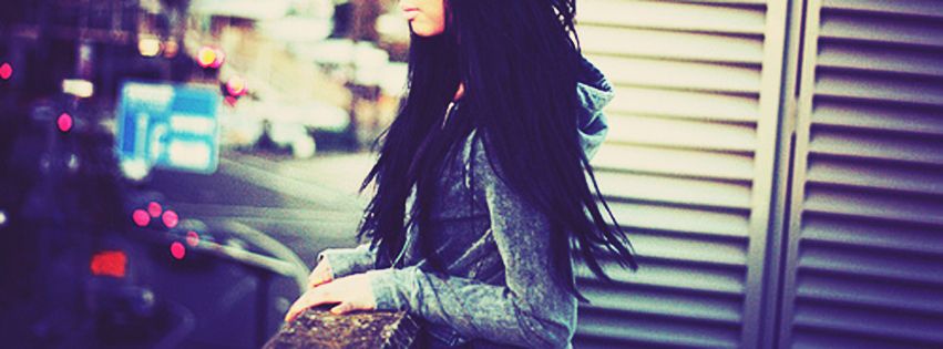 alone at time facebook cover photo , Girls