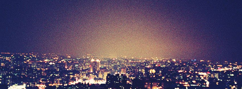 City At Night Facebook Cover Photo