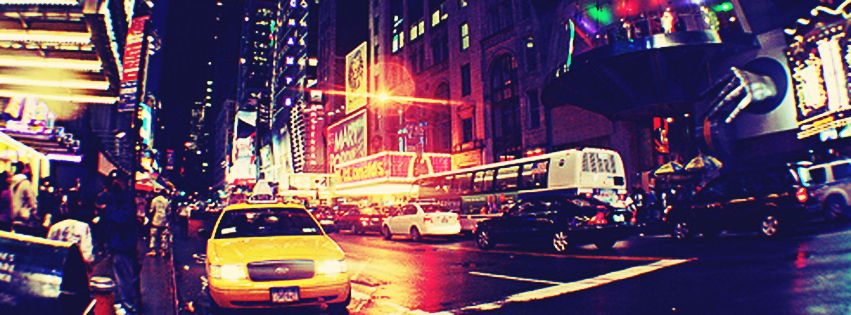 city light at night facebook cover photo