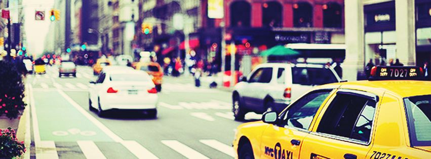 city traffic scene facebook cover photo