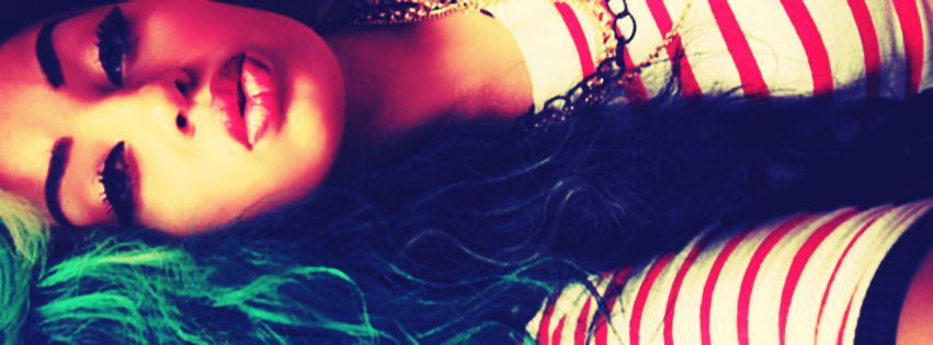 lovely red lips facebook cover photo