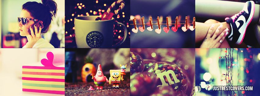 girly and vintage icons facebook cover photo