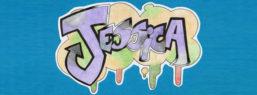 Graffiti Design Jessica Facebook Cover Graphic Image
