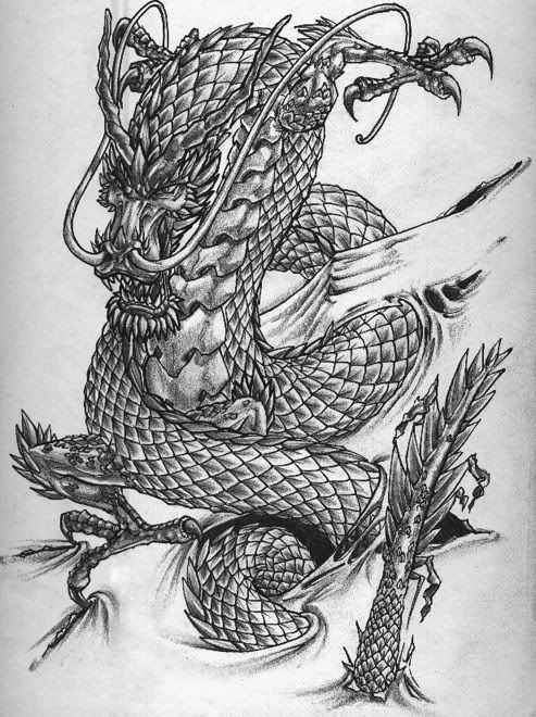 Chinese dragon tattoo design by sha Dragon Tattoo designs