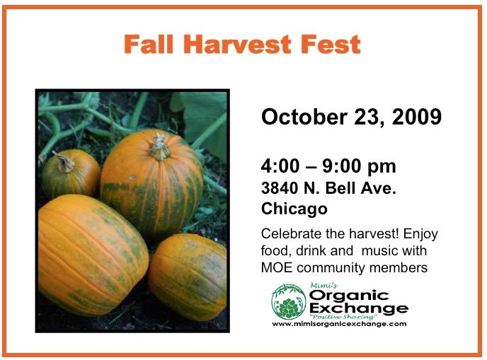 Mimi's Organic Exchange Fair Earth October 23