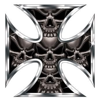 skull iron cross