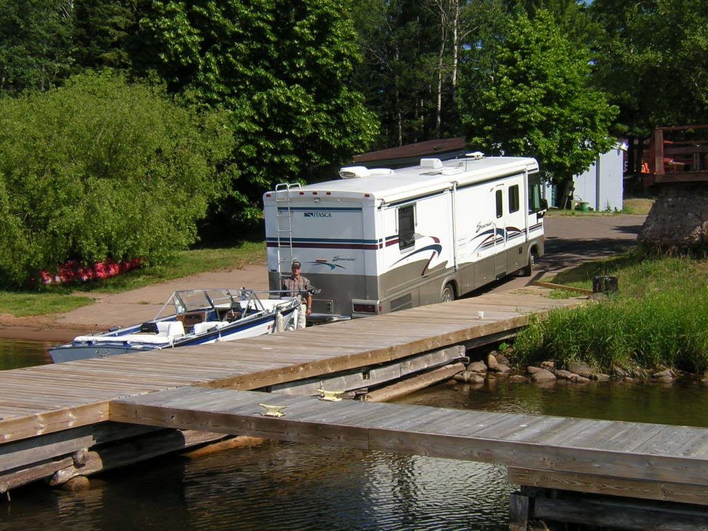 Open Roads Forum Class A Motorhomes Towing boat with 35 ft