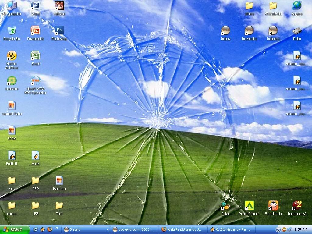 smashed desktop