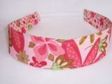 SALE<br>Wide Reversible Headband Woodland Bloom in Pink