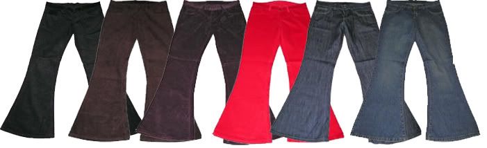 Retro Sixties Mod Elephant Cord Flares