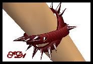 Armband Red Spiked Left/Right
