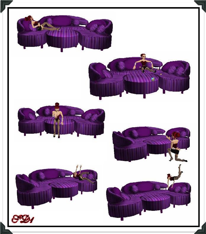 Elegant Sofa Purple Comb Pics