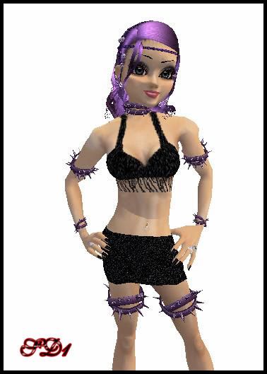 Purple Spiked Accessories