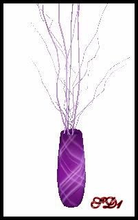 Vase Purple w Twigs