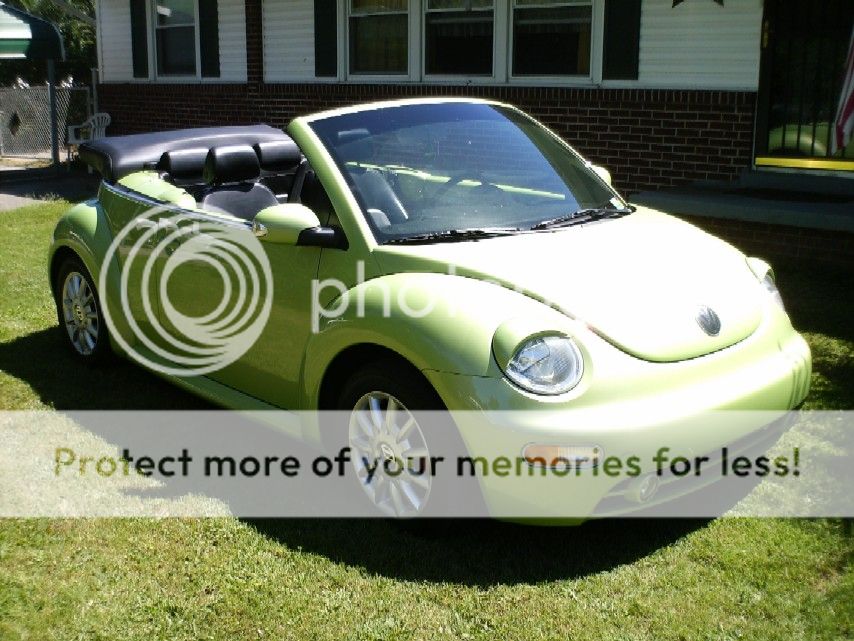 VW NB NEW BEETLE EYEBROWS PAINTED CYBER GREEN LG6V TRIM  