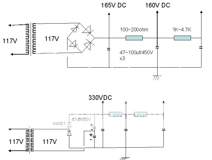 power transformer 4 tube SE Single ended Amp Preamp.  