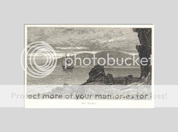 bar harbor maine this small very old wood engraving will come to you 