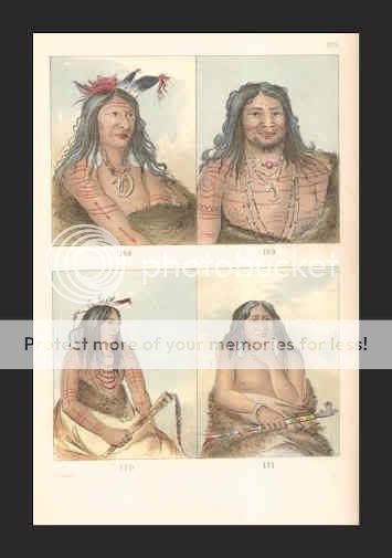 COMANCHE Indians Four Chiefs Catlin 1913