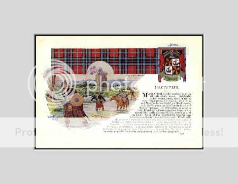 Mactavish Clan of Scotland C 1920 Colorful Profile