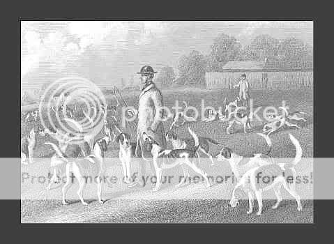 FOX HUNTING/Foxhound Views, FOUR 1886 Views, E. CORBET  