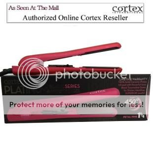 CORTEX PLATINIUM METALLIC PINK CERAMIC ION FLAT IRON  