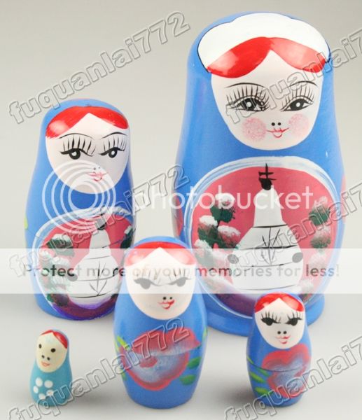 You are bidding on handmade set of 5 pcs russian stacking 