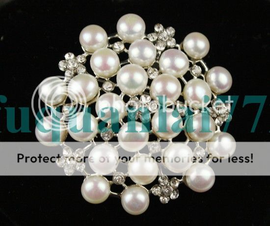 BEAUTIFUL WHITE FRESHWATER PEARL BROOCH #7  