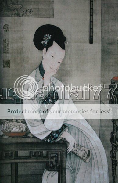   /Japanese SCROLL PAINTING old antiquity & beautiful women  