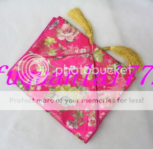 You are bidding on Chinese Auspicious Handmade Satin Table Runner 