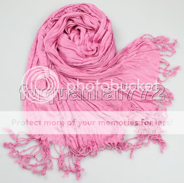 Light Pink Youth Vogue Classic Fancy Design Cotton Silk Shawl Scarf