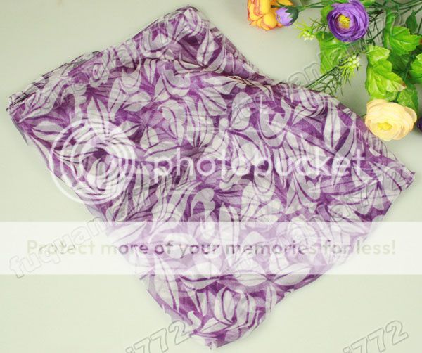 NEW Handmade 100% Silk Chiffon long Wrap /Scarf #2270  