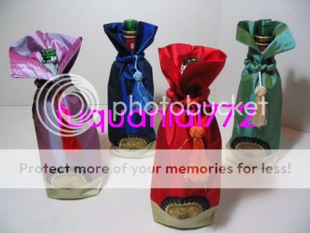 WHOLESALE 50PCS CHINESE SILK WINE BOTTLE COVER  