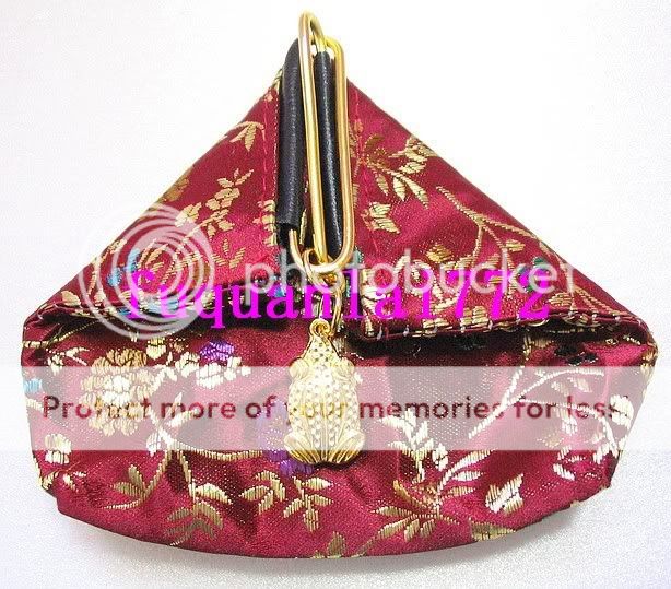 WHOLESALE 10 pcs HANDMADE CHINESE SILK FROG COIN PURSE  