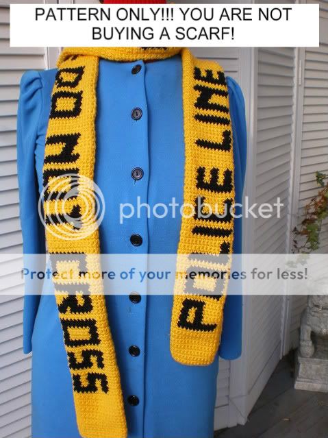 POLICE LINE   DO NOT CROSS Crochet Scarf Pattern  